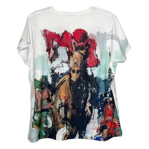 KENTUCKY DERBY Churchill Downs Graphic T-Shirt 2012 Short Sleeve White Size XL - Picture 6 of 7